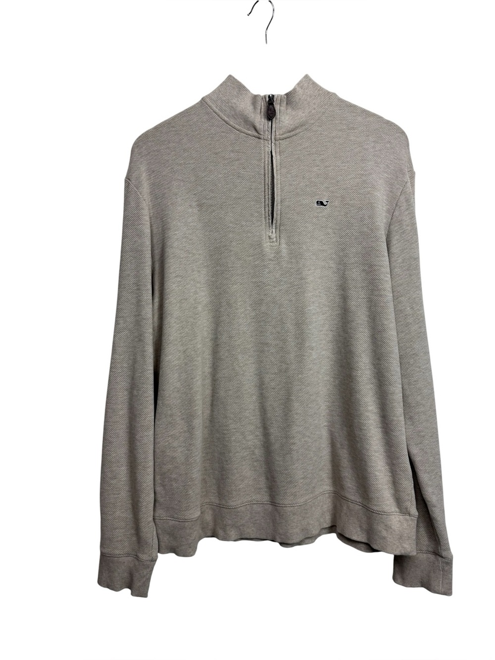 Vineyard Vines Men's Quarter-Zip Sweater - Light Neutral